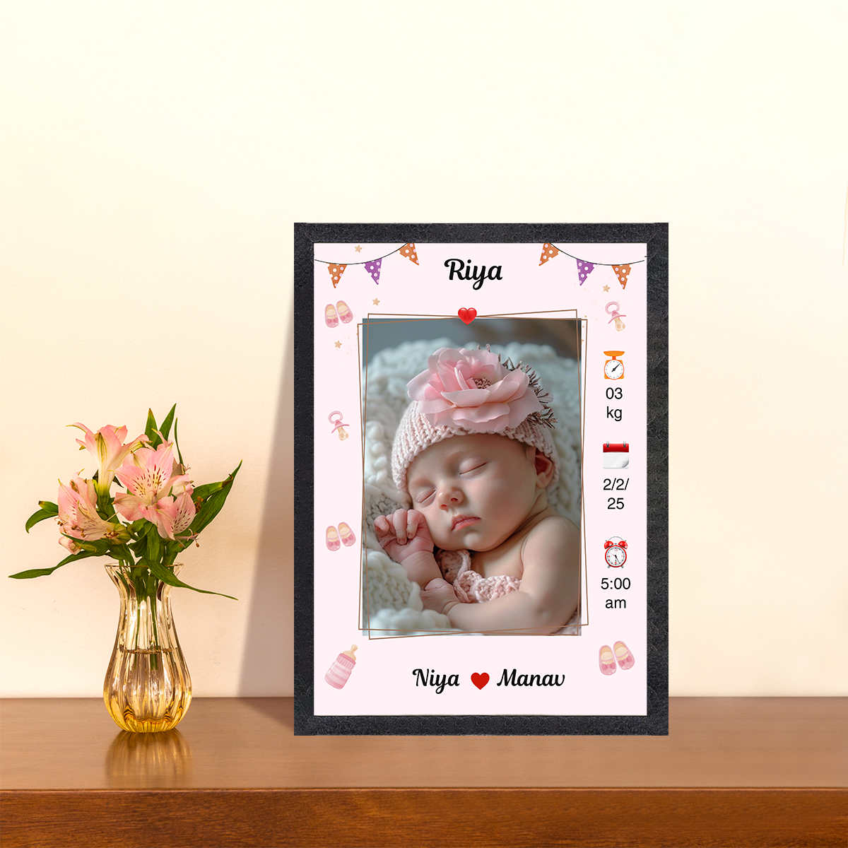 New born baby photo frame