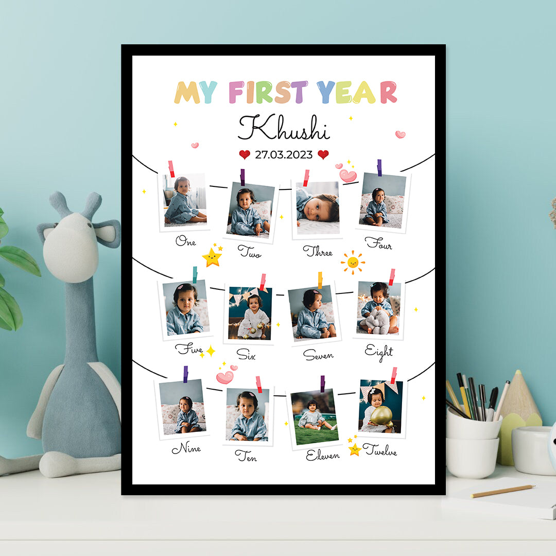12 Month baby photo frame 05