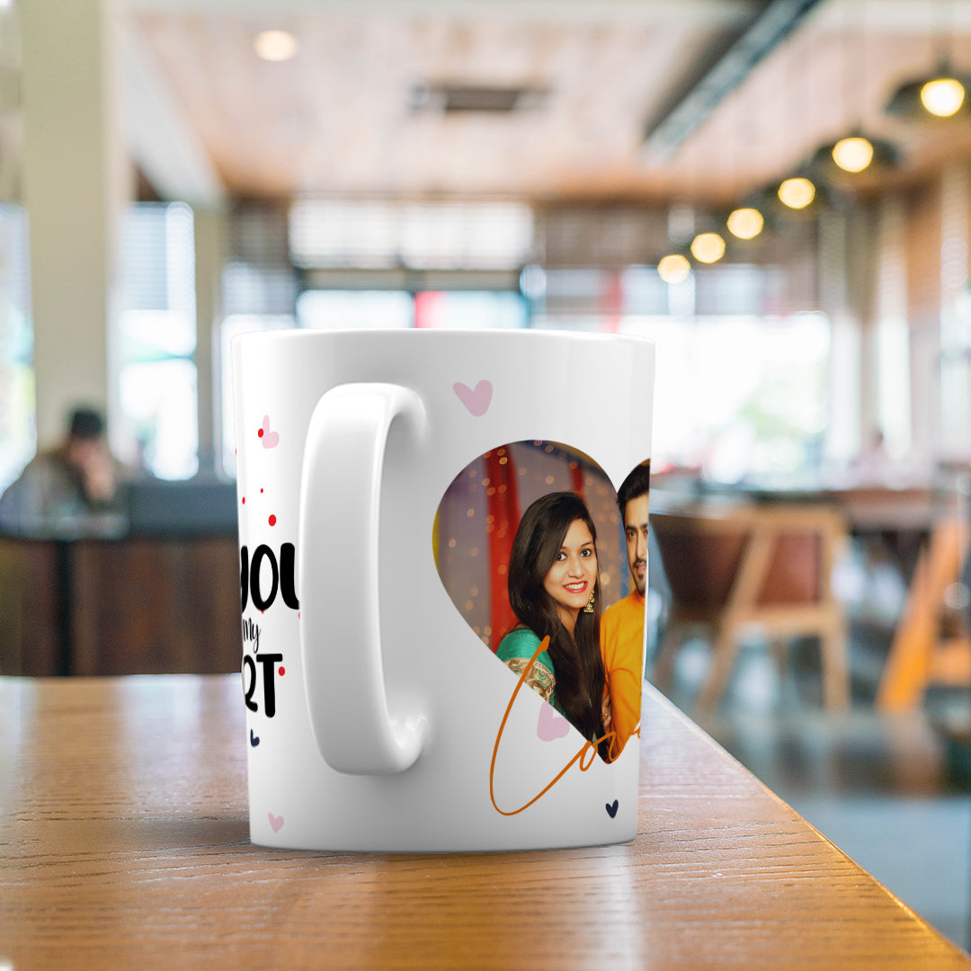 Love you heart couple mug