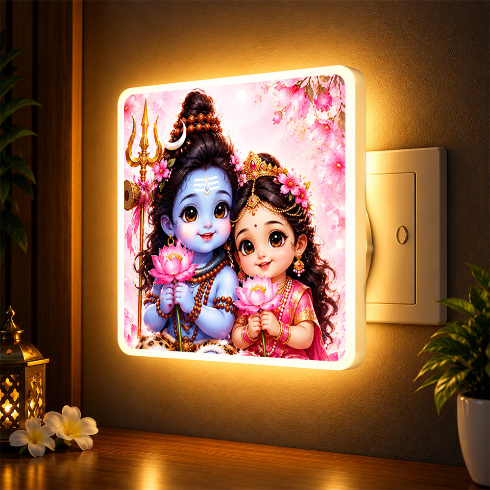 Little Mahadev & Parvati Night Lamp