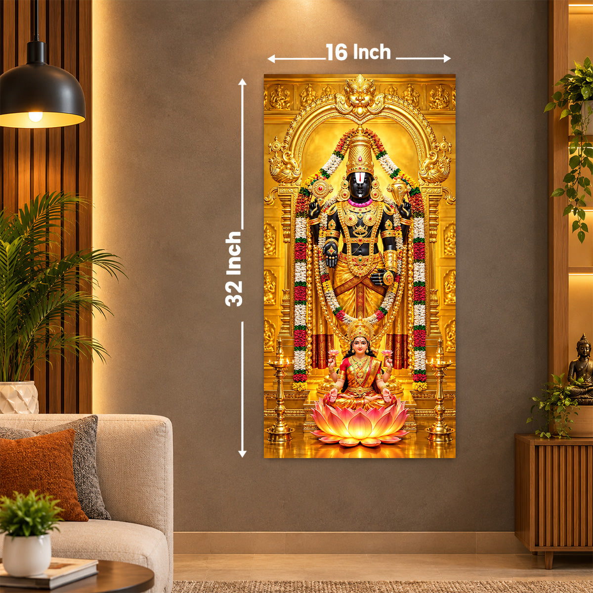 Venkateswara With Laxmiji Poster