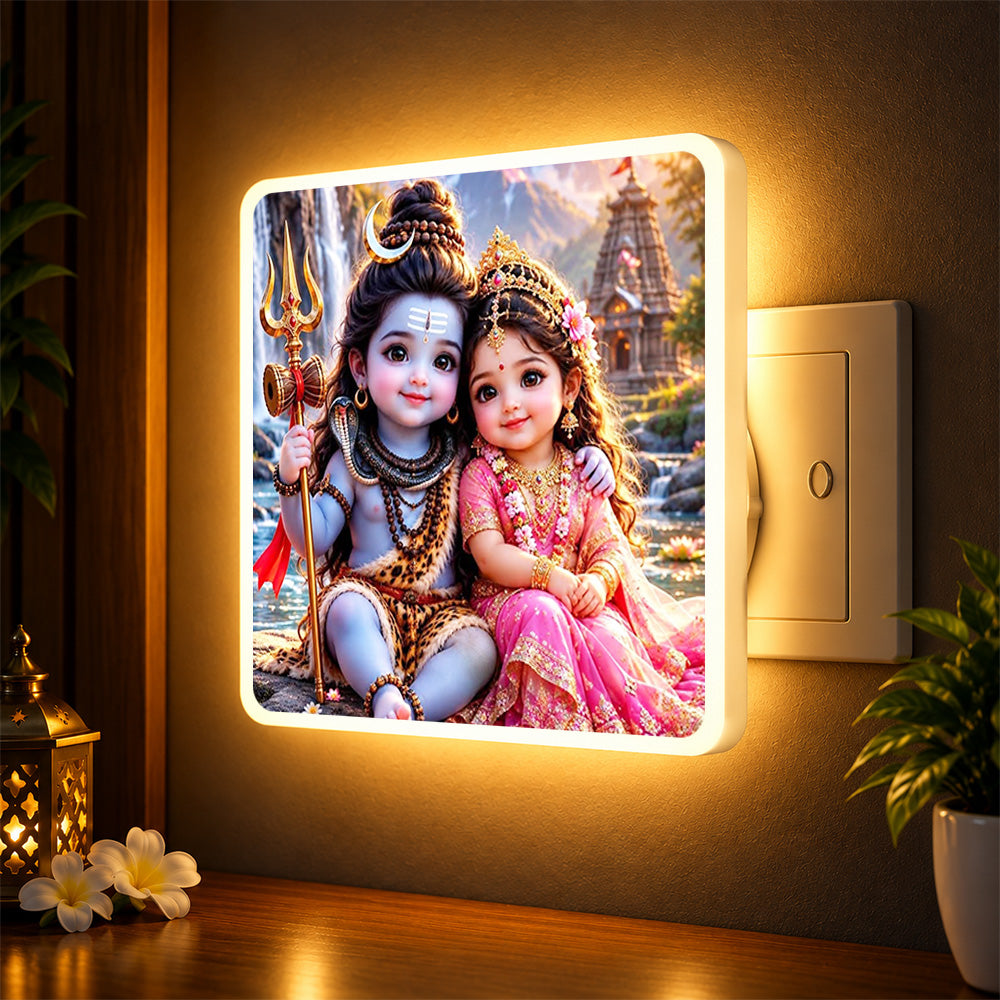 Little Mahadev & Parvati Night Lamp