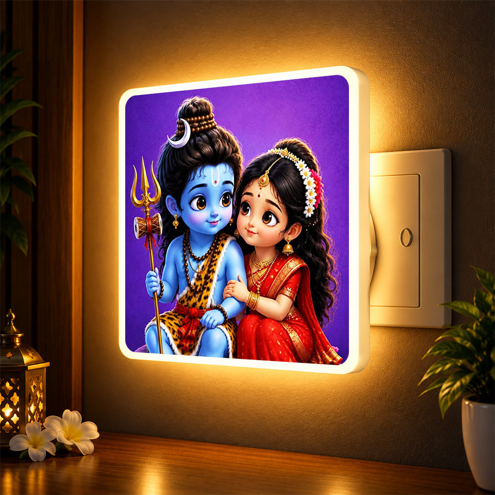 Little Mahadev & Parvati Night Lamp