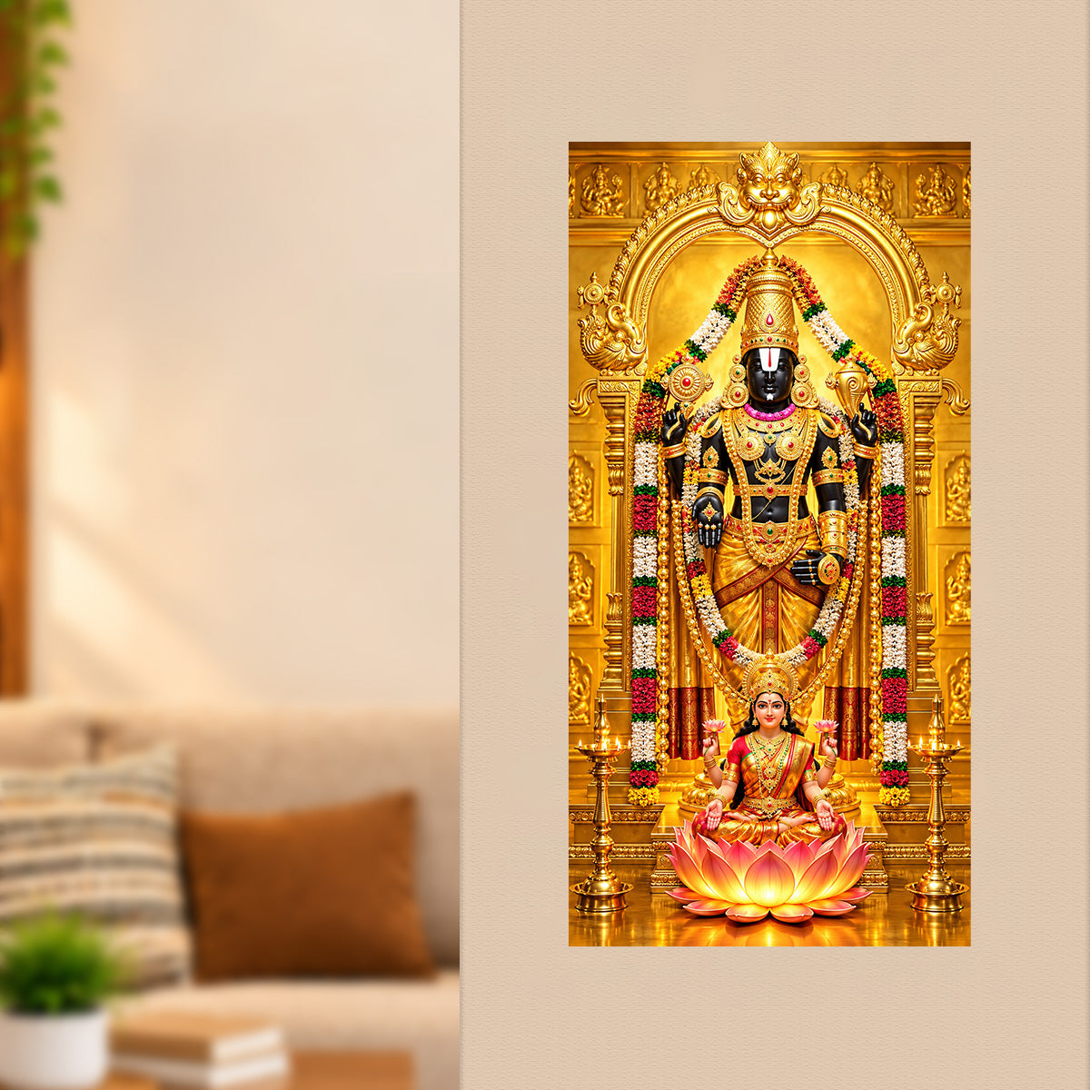 Venkateswara With Laxmiji Poster