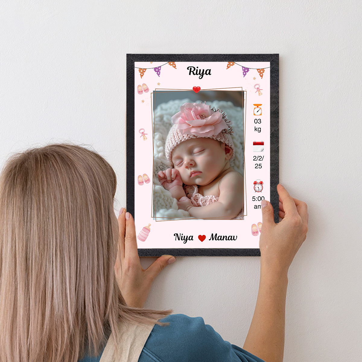 New born baby photo frame
