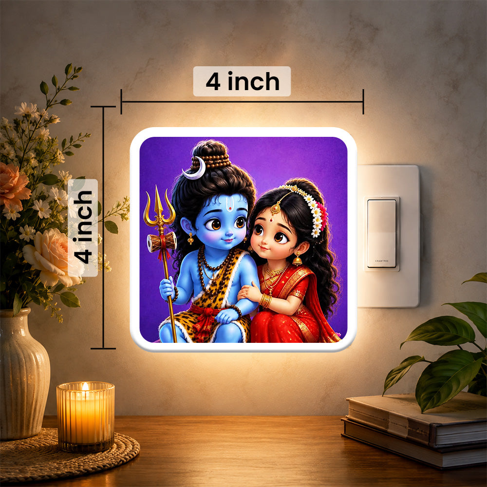 Little Mahadev & Parvati Night Lamp