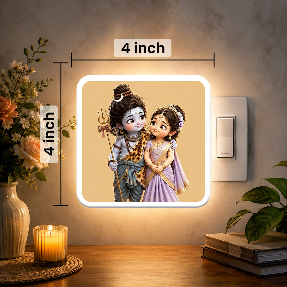 Little Mahadev & Parvati Night Lamp