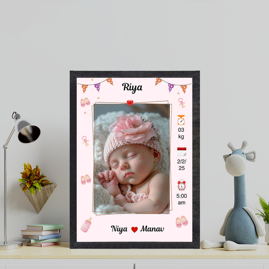 New born baby photo frame