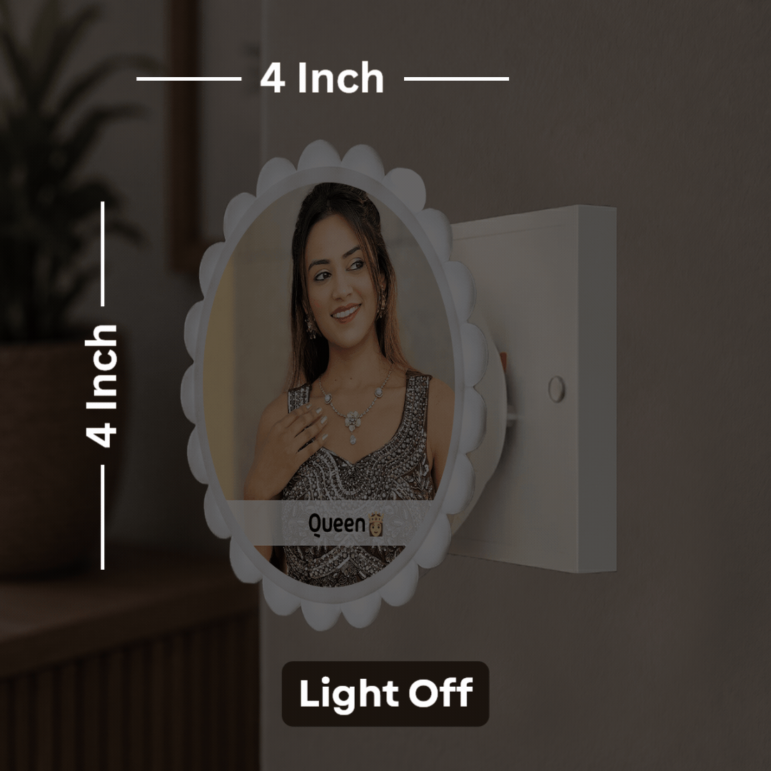 Customized Round Photo Night Lamp with Message