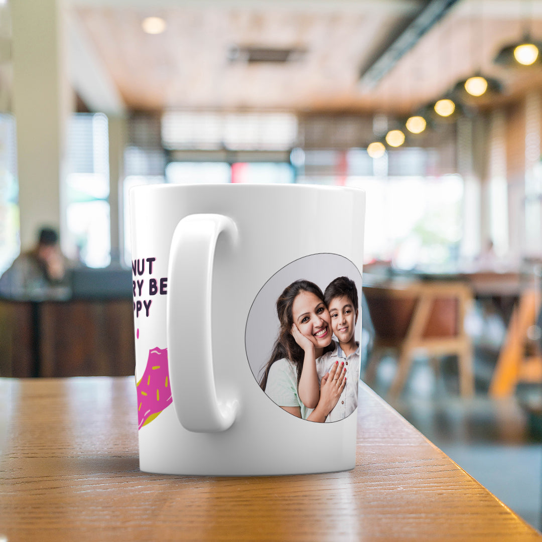 Donut worry be happy mug