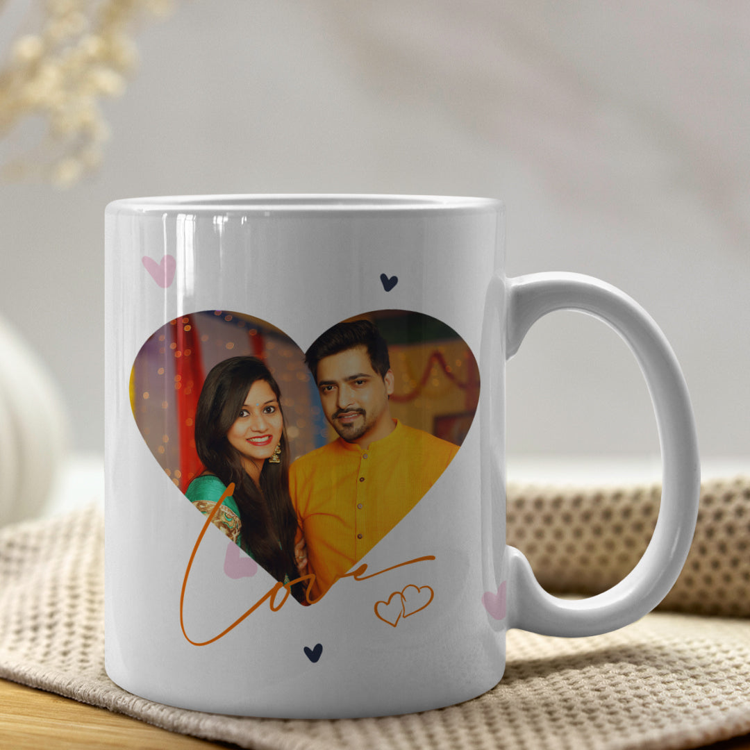 Love you heart couple mug